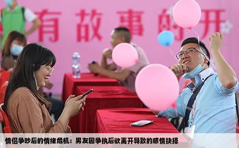 情侣争吵后的情绪危机：男友因争执后欲离开导致的感情抉择