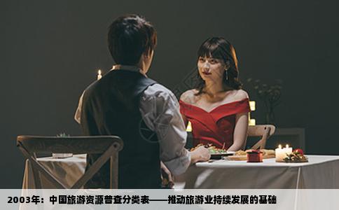 2003年：中国旅游资源普查分类表——推动旅游业持续发展的基础